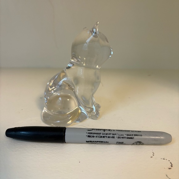 Princess House Clear Crystal Cat Figurine - Picture 4 of 5